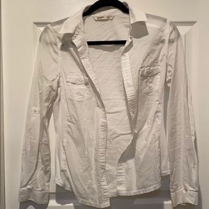 White button up top